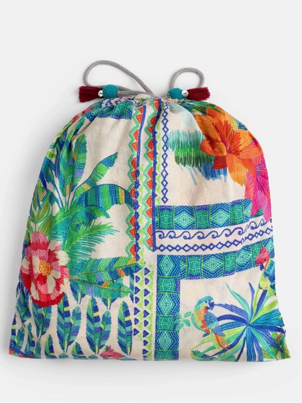 Johnny Was Melissa Gauze Blanket in pouch - Color MSI, NWT ☀️🌺🌴🌸